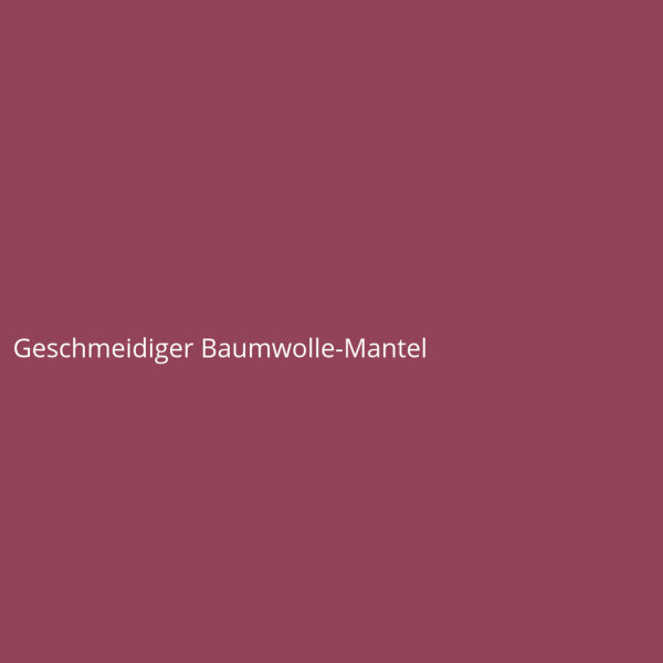 Geschmeidiger Baumwolle-Mantel