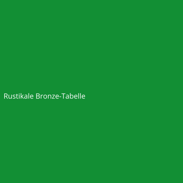 Rustikale Bronze-Tabelle